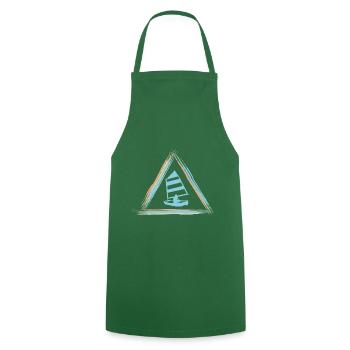 navigation à voile - Tablier de cuisine - vert foncé - Devant - AI Model Male 185 dark (185cm)