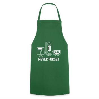 Never Forget retro vintage kassette spruch - Kochschürze - Grün - Vorne - AI Model Male 185 dark (185cm)