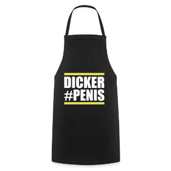 Dicker Penis - Kochschürze - Schwarz - Vorne - AI Model Male 185 dark (185cm)