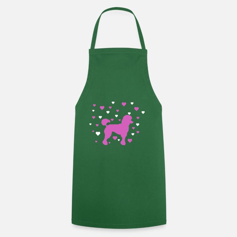 caniche - Tablier de cuisine - vert foncé