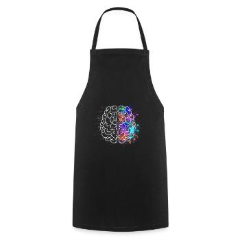 Creative intelligence - Cooking Apron - black - Front - AI Model Male 185 dark (185cm)