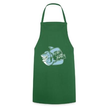 dirt shark - Cooking Apron - green - Front - AI Model Male 185 dark (185cm)
