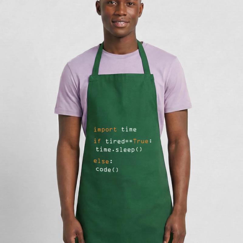 Python Code Import Sleep Tired Loop Cooking Apron