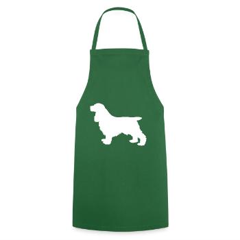 Cocker Spaniel - Cooking Apron - green - Front - AI Model Male 185 dark (185cm)