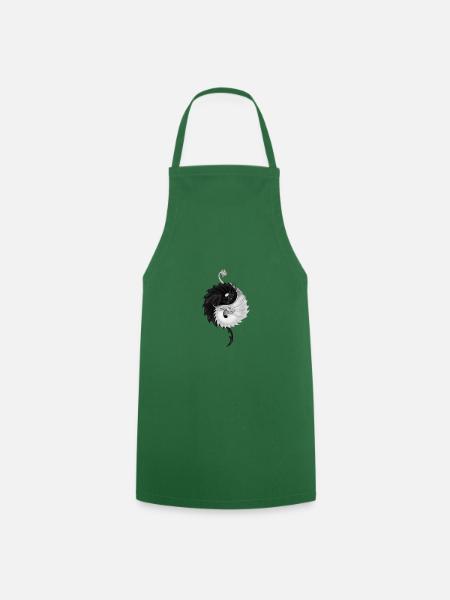 Dragons Yin Yang - Tablier de cuisine - vert foncé
