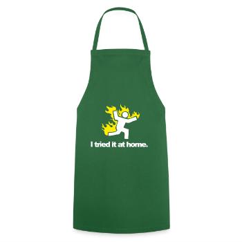 Chemist Science Physics Saying Funny - Cooking Apron - green - Front - AI Model Male 185 dark (185cm)
