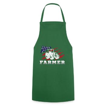 American Flag Farmer - Kochschürze - Grün - Vorne - AI Model Male 185 dark (185cm)