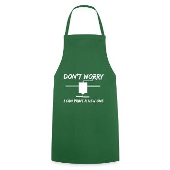 3D Printer Shirt 3D Print TShirt Gift Idea - Cooking Apron - green - Front - AI Model Male 185 dark (185cm)