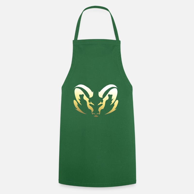Widder gold Sternzeichen Tattoo Geschenk - Kochschürze - Grün