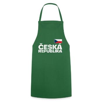 Czech Republic - Cooking Apron - green - Front - AI Model Male 185 dark (185cm)