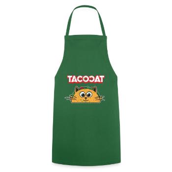 Tacocat Spelled backwards is Tacocat Taco & Cat - Cooking Apron - green - Front - AI Model Male 185 dark (185cm)