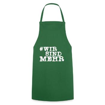 Wir sind mehr #wirsindmehr Geschenk - Kochschürze - Grün - Vorne - AI Model Male 185 dark (185cm)