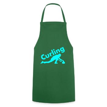 curling - Tablier de cuisine - vert foncé - Devant - AI Model Male 185 dark (185cm)