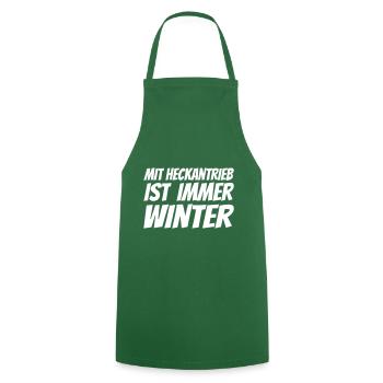 Mit Heckantrieb ist immer Winter - Kochschürze - Grün - Vorne - AI Model Male 185 dark (185cm)