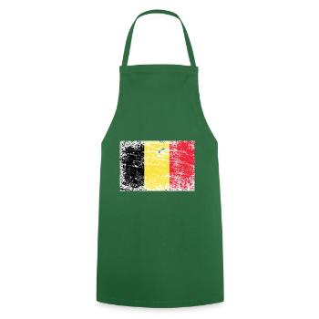 Belgium flag - Cooking Apron - green - Front - AI Model Male 185 dark (185cm)
