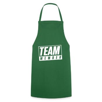 timbre de membre de l'équipe - Tablier de cuisine - vert foncé - Devant - AI Model Male 185 dark (185cm)