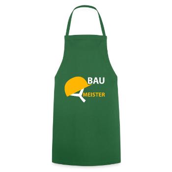 Baumeister Bauarbeiter - Kochschürze - Grün - Vorne - AI Model Male 185 dark (185cm)