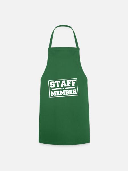 staff member stempel - Kochschürze - Grün