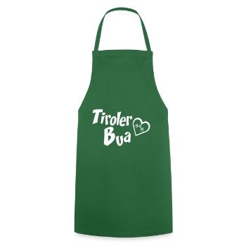 Dialekt Tiroler Bua Männer Kollektion - Kochschürze - Grün - Vorne - AI Model Male 185 dark (185cm)