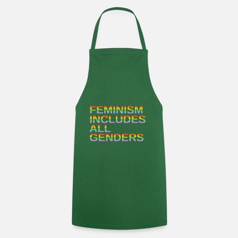 Feminism includes all genders - Kochschürze - Grün