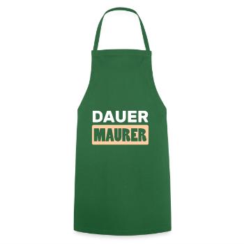 Dauer Maurer - Kochschürze - Grün - Vorne - AI Model Male 185 dark (185cm)