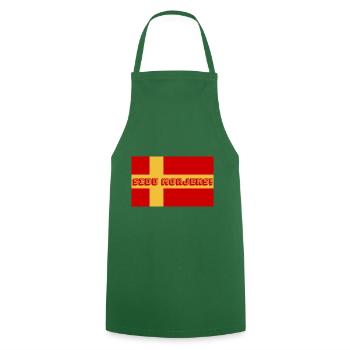 Sidu Morjens! flagga - Tablier de cuisine - vert foncé - Devant - AI Model Male 185 dark (185cm)