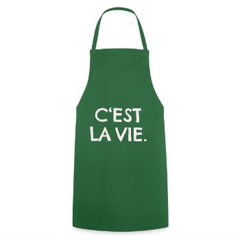 C'EST LA VIE - Cooking Apron - green - Front - AI Model Male 185 dark (185cm)