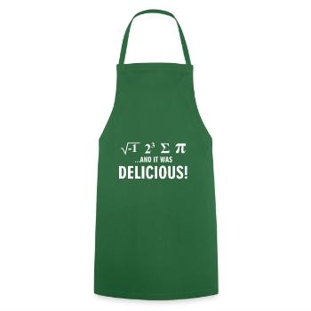 Mathématiques - Tablier de cuisine - vert foncé - Devant - AI Model Male 185 dark (185cm)