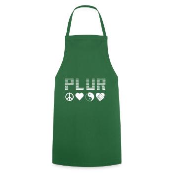 Peace Love Unity Plur PLUR Marker Combo - Cooking Apron - green - Front - AI Model Male 185 dark (185cm)