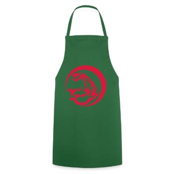 logo bodybuilding bodybuilder bras muscle 0 - Tablier de cuisine - vert foncé - Devant - AI Model Male 185 dark (185cm)