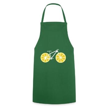 Lemon Bike - Cooking Apron - green - Front - AI Model Male 185 dark (185cm)