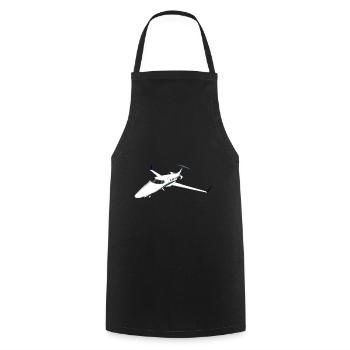 Private Jet Airplane Jet Jet - Cooking Apron - black - Front - AI Model Male 185 dark (185cm)