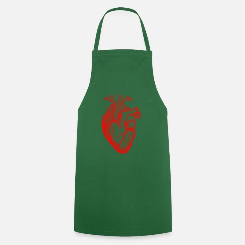 Cœur Design de mode - Tablier de cuisine - vert foncé