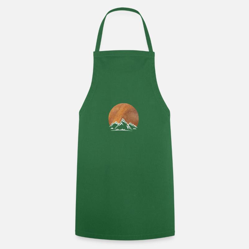 Mountain skyline - Cooking Apron - green