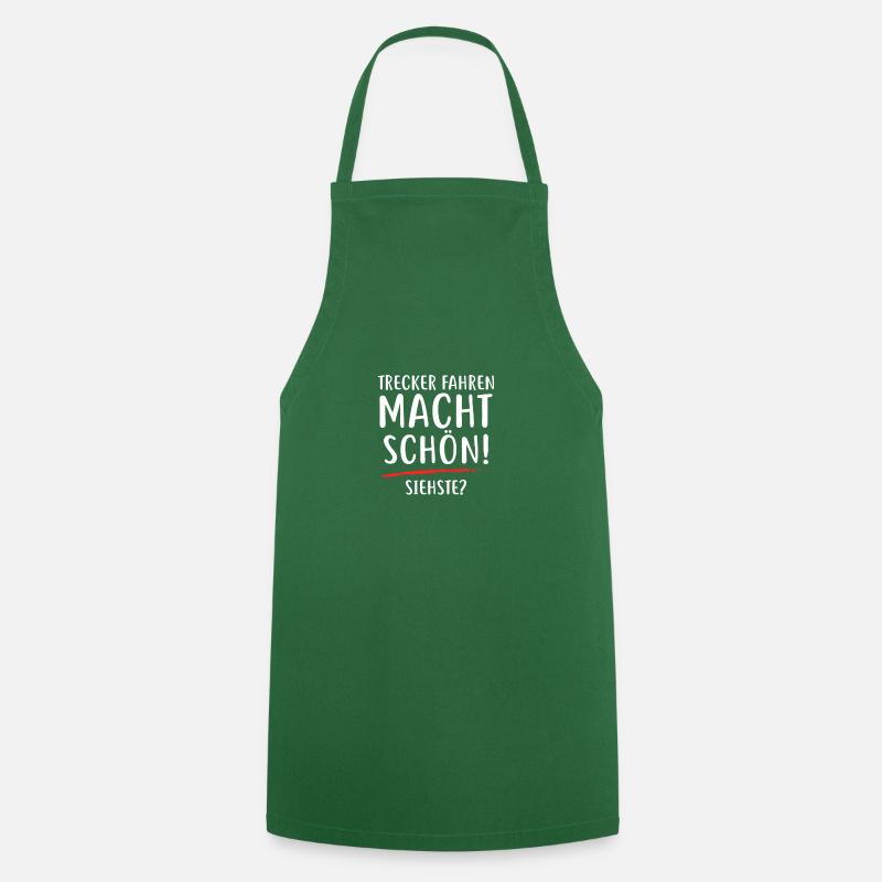 Tractor drive makes beautiful best tractor - Cooking Apron - green