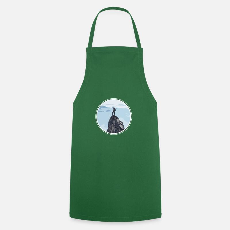 Bergsteigen Geschenk Bergsteiger Klettern Gipfel - Kochschürze - Grün