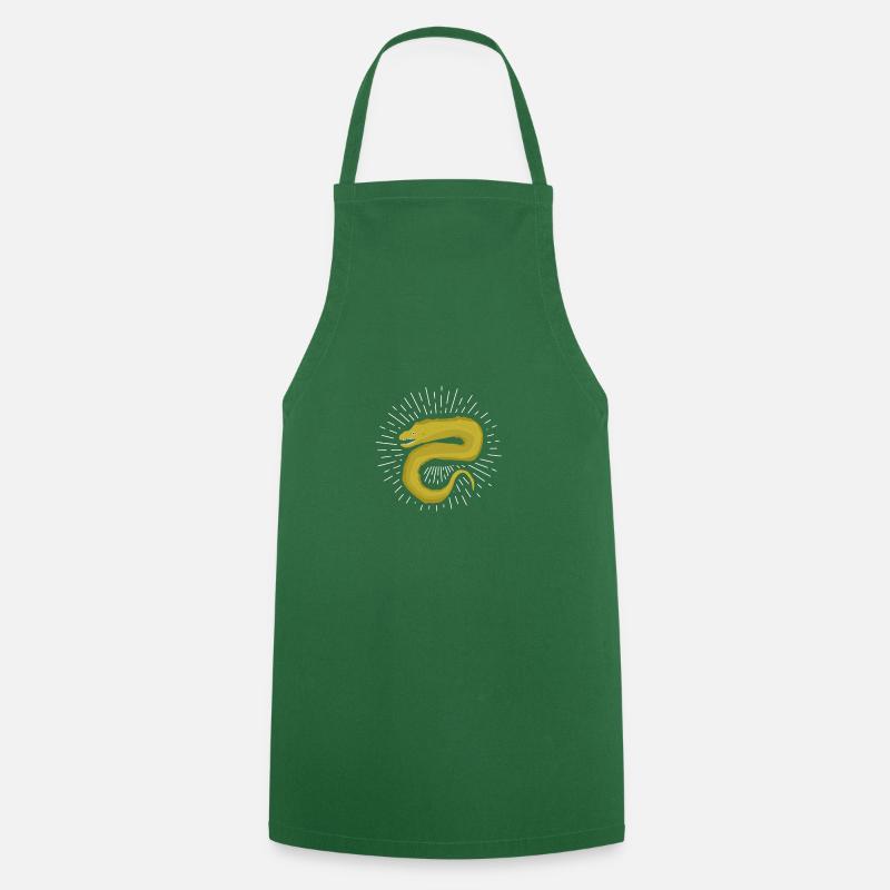 Moray Mooray Moraine Fish Eel Diver Gift - Cooking Apron - green