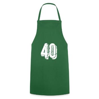 40 Zahl Trikot - Kochschürze - Grün - Vorne - AI Model Male 185 dark (185cm)