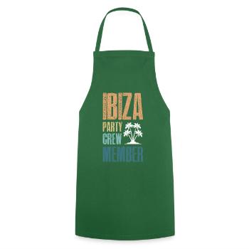 Ibiza Party Crew - Cooking Apron - green - Front - AI Model Male 185 dark (185cm)