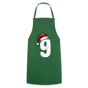 9 Zahl Weihnachten - Kochschürze - Grün - Vorne - AI Model Male 185 dark (185cm)
