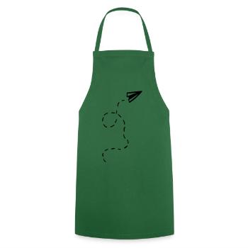avion en papier - Tablier de cuisine - vert foncé - Devant - AI Model Male 185 dark (185cm)