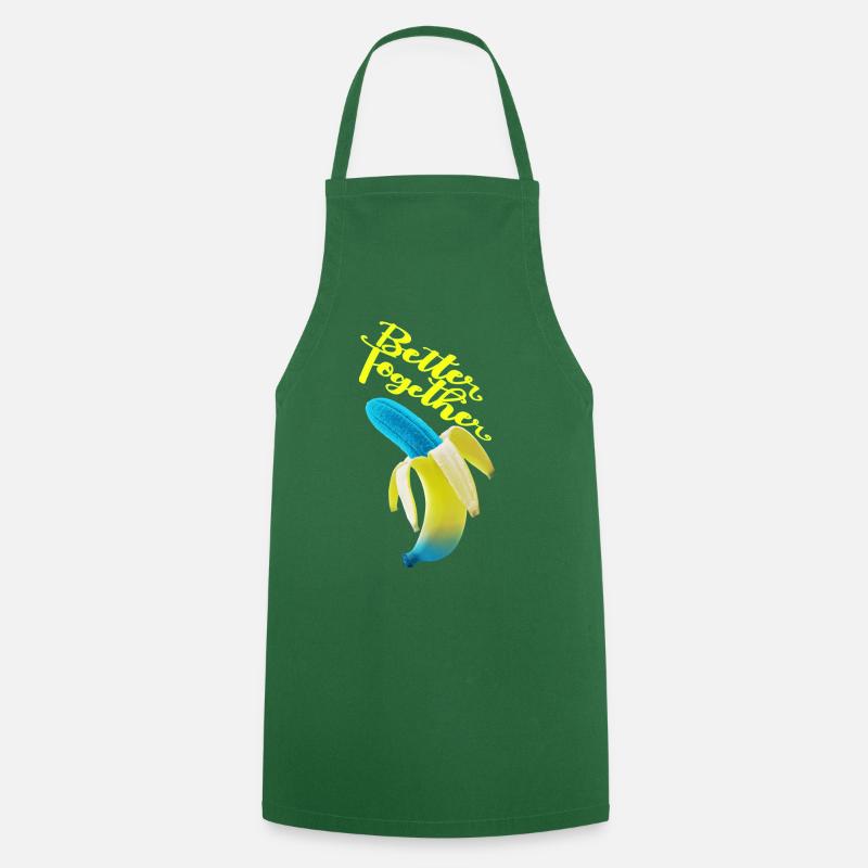 banane - Tablier de cuisine - vert foncé