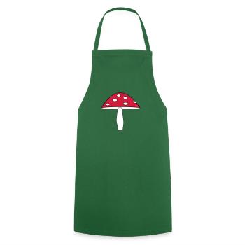 Pilz, Fliegenpilz - Tablier de cuisine - vert foncé - Devant - AI Model Male 185 dark (185cm)
