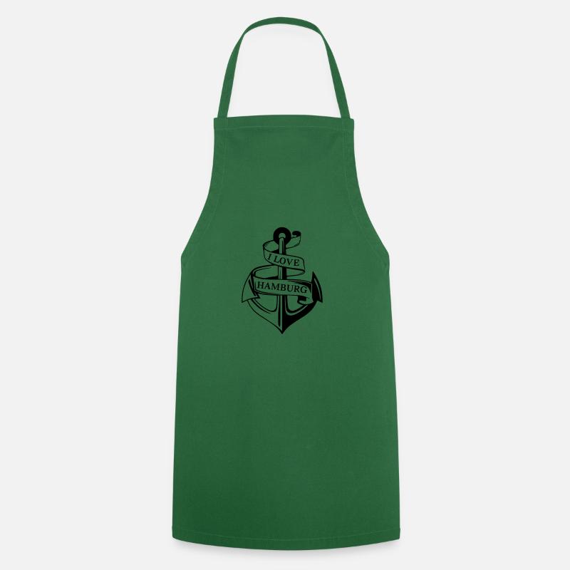 J'AIME HAMBOURG - Tablier de cuisine - vert foncé