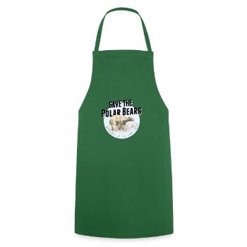 SAUVEZ LES OURS POLAIRES, ARRÊTEZ LE RÉCHAUFFEMENT GÉNÉRAL - Tablier de cuisine - vert foncé - Devant - AI Model Male 185 dark (185cm)