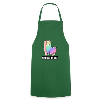 No Prob-llama LLama Alpaca Funny Rainbow Cute - Cooking Apron - green - Front - AI Model Male 185 dark (185cm)