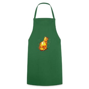 Estus Flask in pixel look - Tablier de cuisine - vert foncé - Devant - AI Model Male 185 dark (185cm)