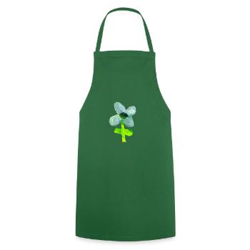 Flower T-shirt with white background - Cooking Apron - green - Front - AI Model Male 185 dark (185cm)