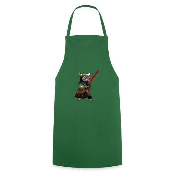 Cat Warrior | Funny cat shirt - Cooking Apron - green - Front - AI Model Male 185 dark (185cm)