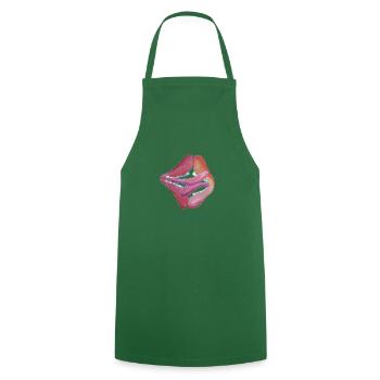 bisous - Tablier de cuisine - vert foncé - Devant - AI Model Male 185 dark (185cm)